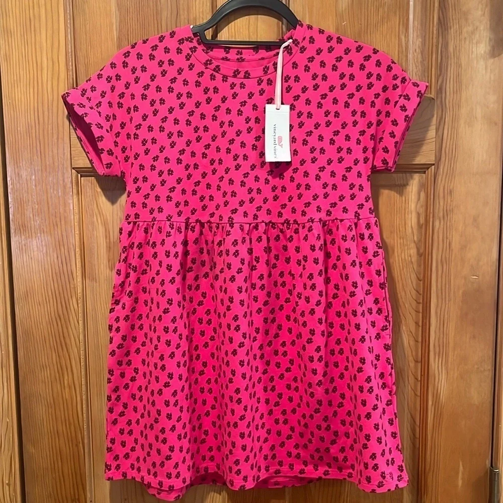 NWT Vineyard vines girls everyday jersey floral dress size small 7-8 .